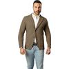 CLASSE77 Blazer in Cotone, Giacca Jacket da Uomo Slim Fit - Punto Cucitura Chicco di Riso - Artigianale, Made in Italy - Casual, Classica Sportiva