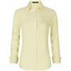 Stamain Camicia Donna Manica Lunga No Stiro Blusa Elegante Regular Fit Camicetta Classica per Ufficio Lavoro Cerimonia vestibilità Comoda Beige 2XL