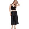 BEAUTELICATE Donna Pantaloncini Sottogonna Vittoriano Pigiama Vittoriano Cotone Medievale Costume Mutande Larga Casual Sottovesti a Pantalone (Nero - Ricamato Fiore, S)