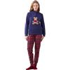 Noidinotte; more than pyjamas Noidinotte - Pigiama Donna Invernale in Micropile Articolo Scozzese. - M Blu