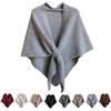 Generico Donna Scialle,Scialle Triangolare Multifunzionale Per Donne,Moda Calda E Accogliente Sciarpa A Maglia,Leggera Da Viaggio Casual Tinta Unita Poncho (Grigio 2)