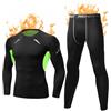 Terecey Intimo Termico Uomo Invernale Traspirante,Biancheria Termica Set Uomo Asciugatura Rapida,Completo Intimo Termico Uomo Felpata,Intimo Termica Compressione Uomo,per Sci Corsa - Verde XXL
