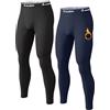 CL convallaria Pantaloni termici da uomo foderati in pile lungo Johns a compressione fondo atletico strato di base freddo Gear 1 2 4 pezzi, nero/blu, XX-Large