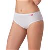 Intimitaly Liabel - (Pacco da 6) Mutande da Donna in Cotone Vita Alta - Slip Donna Cotone Colori Nero o Bianche - Intimo Traspirante e Confortevole T25 (IT, Testo, 3XL, Regular, Regular, Bianco)