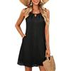 Elusorsun Copricostume Donna Mare Vestiti da Spiaggia Estivi Bikini Cover Up | Tasche, Vestito da Spiaggia senza Maniche, Camicia con Motivo Traforato, Tunica da Poncho, Beachwear Arieggiata, Vacanze