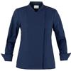 GIBLOR'S Giacca da Cuoca Agata, Manica Lunga, 200 gr/mtq, Traspirante, Slim Fit (Blu, L)