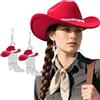 DRESHOW Cappello a tesa Larga Fedora per Donna Cappello Floscio Panama Retrò con Fibbia per Cintura