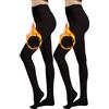 Hiltzo Collant e Calzamaglie Termiche Donna Invernali Collants Foderati Termico Donna Leggings Termici,2 paia nero,s-m