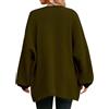 Cocila Cardigan Oversize da Donna Aperto sul Davanti Lavorato A Maglia Grossa Casual Maniche Lunghe Cappotti Autunnali Raso Giubbotto Senza Maniche Donna Giacca College Piumini Cento Grammi