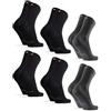 DANISH ENDURANCE 6 Paia Calzini in Cotone Uomo e Donna, Calze Morbide e Traspiranti, da Ufficio, Multicolore (4 x nero, 2 x grigio), EU 39-42