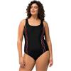 Ulla Popken Donna Costume Intero Nero 56