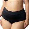 Ecowoman | Costume da Bagno Mestruale Donna | Flusso Medio | Costumi Assorbenti per Ciclo Mare | Costumi a Prova di Perdite e Anti-Odore (IT, Testo, S, Regular, Regular, Nero-Vita Alta)