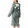 duaicnvow Vestaglia Lunga Donna in Pile Accappatoio Invernale Flanella Calda con Cintura e Tasca Morbido e Soffice Elegante Vestaglia invernali per Casa Spa Hotel Vestaglie da Camera per Doccia Spa Casa