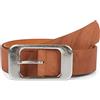 styleBREAKER Cintura in similpelle con fibbia rettangolare, / Marrone rossi