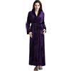 Generic Vestaglia invernale da donna in caldo pile lungo, vestaglia da donna extra lunga comoda flanella pelosa accappatoio con tasche sexy slim fit camicia da notte morbida vestaglia in peluche