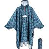 ANYOO Poncho Antipioggia Impermeabile con Maniche e Tasca, Leggero Mantella Antipioggia per Adulti con Cappuccio per Attività all'aperto, Campeggio, Escursionismo, Pesca, Blu scuro, Taglia Unica