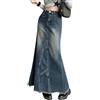 TINETILL Gonna Di Jeans Lunga A-Line Da Donna In Denim Blu Stretch A Vita Alta Casual Estiva