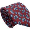 CARACCIOLO Cravatta uomo Sartoriale in seta - Squisita fattura ed elegante varietà (ORIENTAL BORDEAUX)