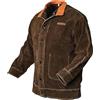 YESWELDER Giacca da Saldatore in Pelle Ignifuga Unisex