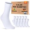 sockenkauf24 Calze Diabetici Uomo 47-50 Bianco senza Elastico Cotone senza Cucitura 10 Paia