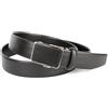 Anthoni Crown Cintura in pelle con solo cucitura laterale, cintura da uomo, chiusura automatica in metallo con logo, larghezza 3,5 cm, cintura accorciabile, modello A37T10C, Nero (Schwarz 010), 90