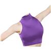 Prime fashions Ragazze Nylon Polo Collo Senza Maniche Crop Top Nylon Dance Wear