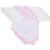 SalGiu Body (6 pezzi) Neonato Manica Lunga 100% Caldo Cotone Invernali (6 mesi, Rosa)