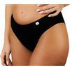 Clessidra Pacco da 6 Slip Donna in Cotone Elasticizzato Made in Italy PS537 (5, Nero)