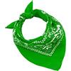 JOPHY & CO. BANDANA 100% cotone SET da 3/5/10 per Donna Uomo Bambini Unisex Tinta Unica e/o con Motivo Paisley COD. A644 (Set 20 pz, Paisley, Verde)