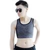 BaronHong Tomboy Trans Lesbian Cotton Chest Binder Plus Size Canotta Corta con più Forte Banda Elastica (Darkgray, 6XL)