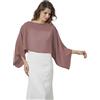 BEAUTELICATE Chiffon Bolero con Manica Pipistrello Donna Scialle Stole Trasparente Estiva per Sposa Matrimonio Cerimonia
