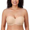 DELIMIRA Donna Reggiseno Senza Spalline Jacquard | con Ferretto, Senza Imbottitura, Taglie Forti