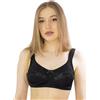 BeMyco Reggiseno Donna Coppa B in Cotone Senza Ferretto, Reggiseno in Pizzo (Anche Taglie Forti) - Made in Italy, Bianco Nero Pelle 3-10, Spalla Larga e Dorsali Morbide per Sostegno Ottimale
