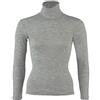 Engel - Maglione da donna a collo alto, 70% lana (kbT), 30% seta