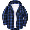 SwissWell Camicie Flanella da Uomo Camicie Quadri con Cappuccio Cerniera Camicia a Maniche Lunghe Felpa con Cappuccio Giacca Camicia da Boscaiolo Lavoro Escursionismo Campeggio