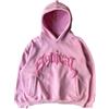 Tinetill Felpa con Cappuccio Giacca Oversize Stampa Punk Gotico Streetwear Vintage Pullover Donna