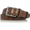 almela - Cintura uomo classica - Vera pelle - Cinturino gentiluomo - Fibbia argento satinato -Larghezza 3 cm - 30mm - Belt for men