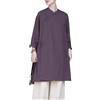 PRINCESS BRIDE Unisex Manica Lunga Tessitura Cotone Lino Retro Slanted Collar Tie Hanfu Loose Cozy Top Camicetta Tang Suit T-Shirt per Tai Chi, Viola, M/L