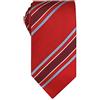 Remo Sartori - Cravatta In Pura Seta A Righe Regimental, Largh 8.5 cm, Made In Italy, Uomo (Rosso)