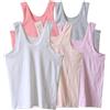 Generic Confezione Da 5 Canottiere Da Donna In Cotone 100% For Anziani Anziani Canotte Elasticizzate Senza Maniche Canottiera Intimo Lingerie Canotte(XXL/XX-Large)