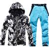 BIKETAFUWY Completo da sci da uomo e donna, invernale, spesso, spesso, set da sci unisex con giacca softshell impermeabile e pantaloni impermeabili, tuta da neve da snowboard abbigliamento impermeabile set
