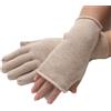 Prettystern Set Guanti Cashmere Touchscreen Da Donna in Cachemire 2 Pezzi Manicotti E Scaldabraccia Beige
