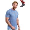 Merino.tech Maglietta Lana Merinos Uomo - Maglia Termica Uomo in Lana Merinos Manica Corta con Calze (Deep Blue, X-Large)