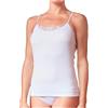 Generico Canotta Intima Spalla Stretta Pizzo 100% Cotone Pettinato 3-6 Pezzi Canottiera Intima Donna Cotone Estremamente Leggero 1045