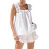 HEONSATI Set Pigiama Canotta Estiva Pantaloncini Pigiama Due Pezzi Pigiami Due Pezzi Cotone Comfort-Fit Pigiama Casual Canotta Senza Maniche Casual Set Morbido Biancheria Da Notte Da Casa Comodo Traspirante