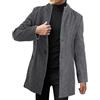 Darringls Cappotto caldo da uomo in lana con colletto alto, cappotto invernale, giacca corta, giacca invernale, business tempo libero, cappotto antivento per esterni, con colletto a tacca, trench monopetto