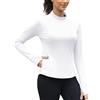 IECCP Maglietta termica da donna, a maniche lunghe, con due tasche, in pile, a maniche lunghe, per sport, traspirante, funzionale, lunga corsa