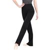 s.lemon Pantaloni da Donna a Gamba Dritta Elasticizzati per Danza Classica per Adulti Pantaloni Jazz Pantaloni da Yoga Nero