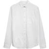 Marks & Spencer Uomo Camicia vestibilità Regolare in Misto Cotone e Lino - Colletto Button-Down