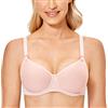 Gratlin Donna Reggiseno Allattamento Pizzo con Ferretto Sostegno Taglie Forti Coppe Morbide Rosa Nudo # 2 6E